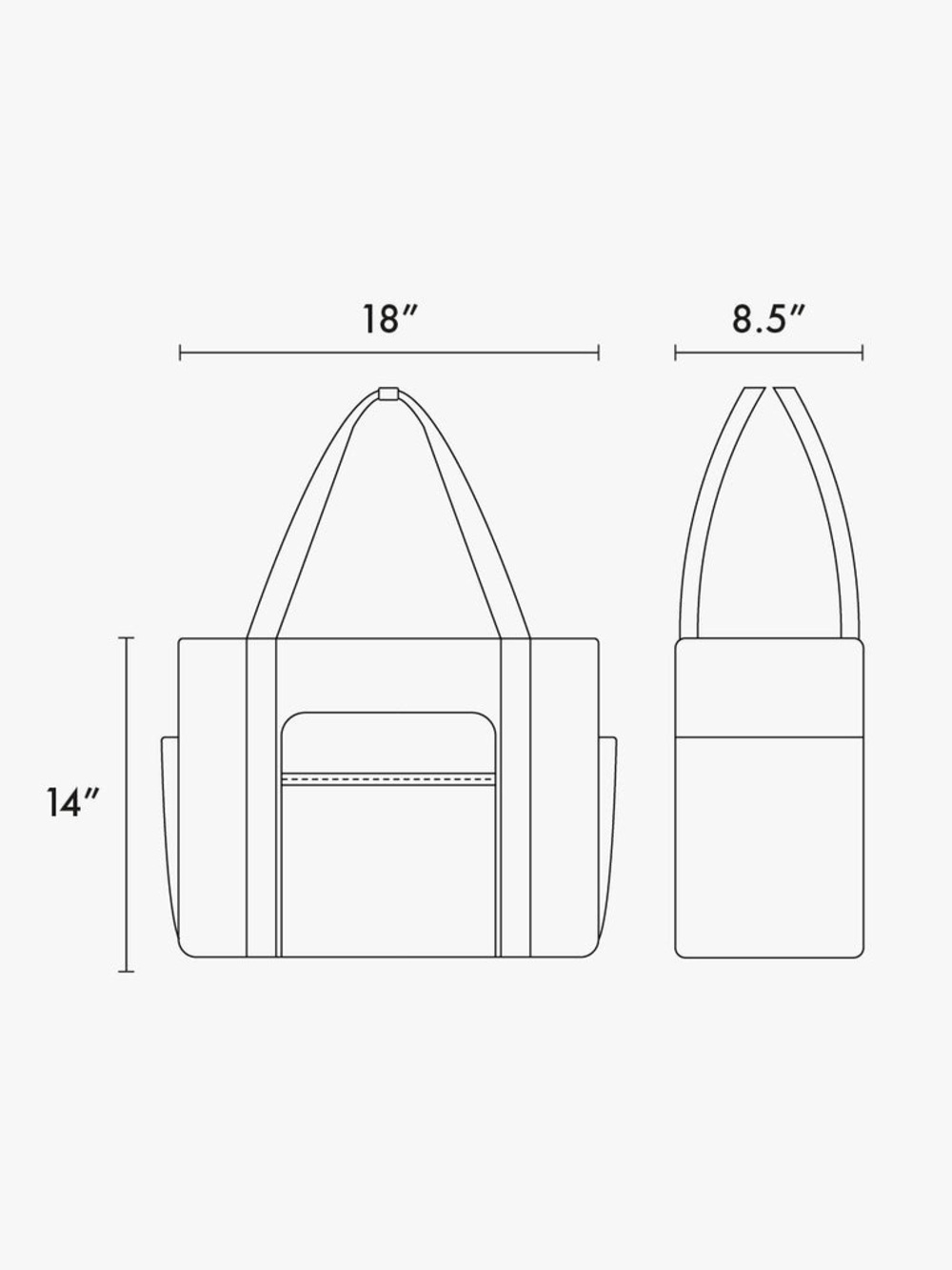 CALPAK Terra 35L Water Resistant Zip Tote Bag in Sea Glass - Picture 9 of 9